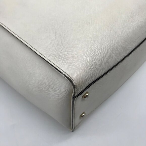 Kate Spade White Saffiano Leather Large Cedar Street Hayden Convertible Satchel - Picture 9 of 11